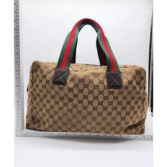 GUCCI GG Web Duffle Bag *RARE* 286GUCXBJC - Picture 2 of 15